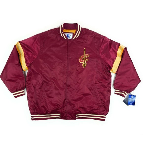 STARTER Other - Cleveland Cavaliers Starter Mens 3XL Legacy Vintage Satin Bomber Varsity Jacket